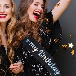 It's My Birthday Black Sash